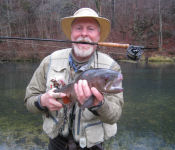 Jeff with trout caught in the Ozark's