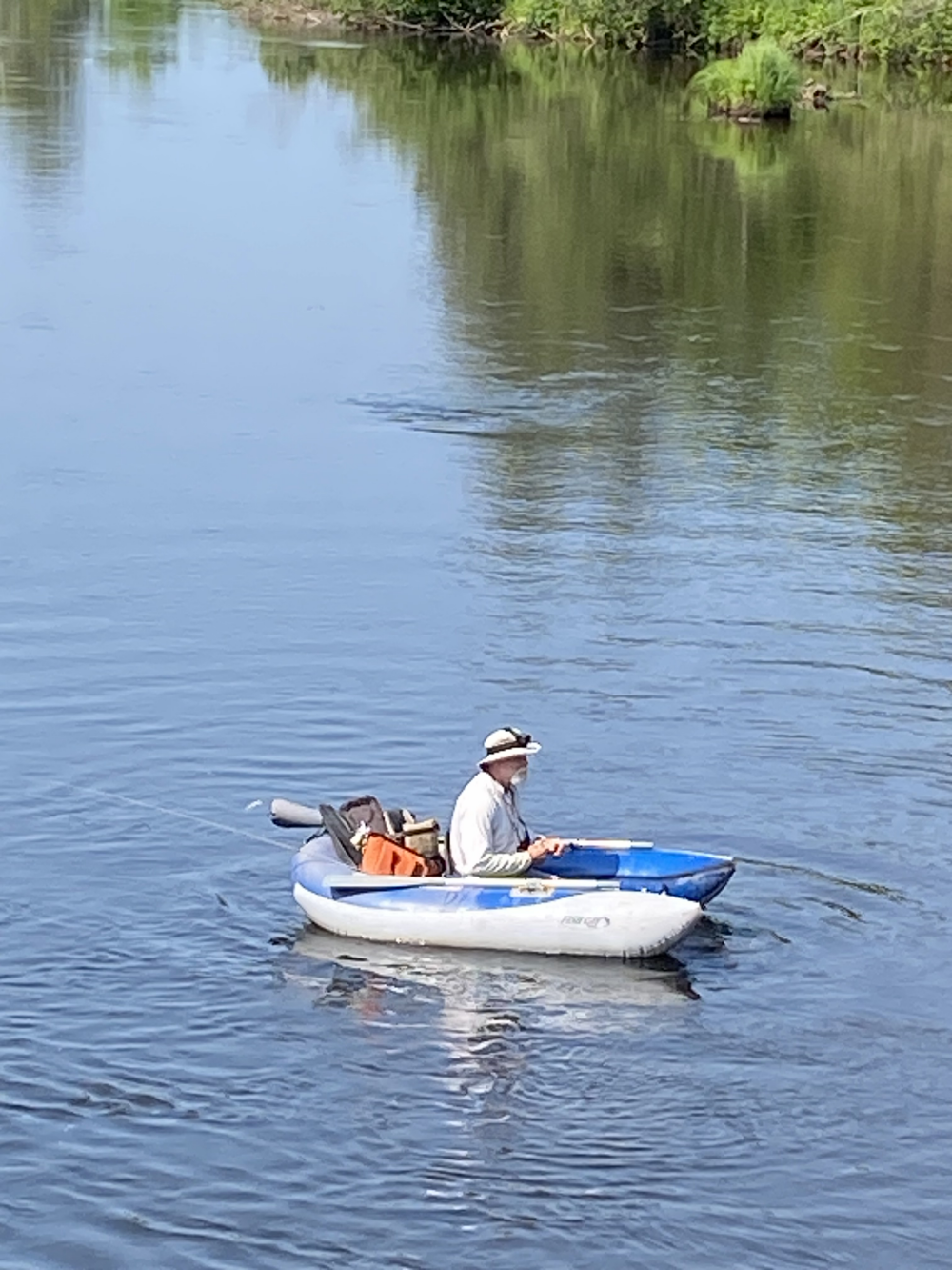 Jeff in Float Tube on St Croix River