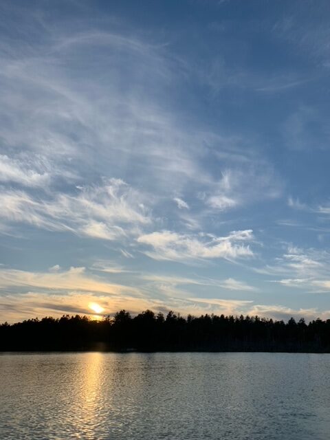 Skyline over the river in Wisconsin