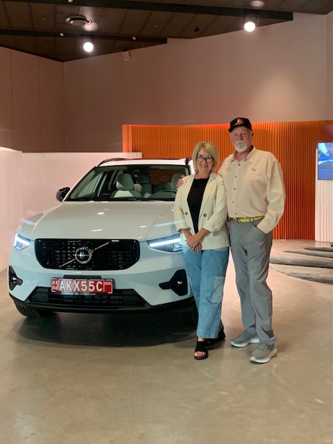 Jeff, Vickie & their new Volvo